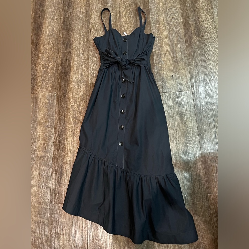Derek Lam 10 Crosby Midnight strap tie button dress00